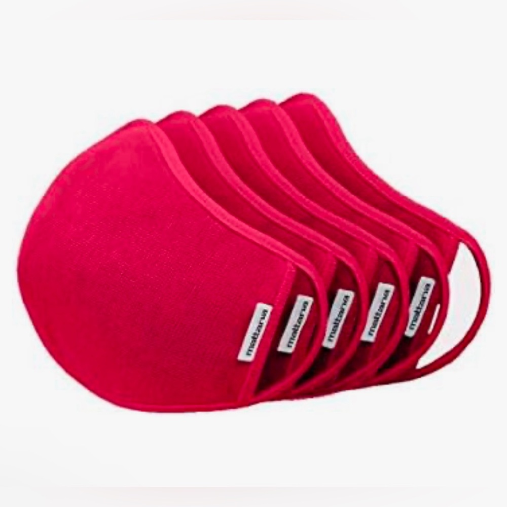 Red Reusable Face Masks - Pack of 5 NWT
